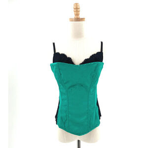 Fredericks Of Hollywood Corset Size 34 Satin/Lace Lingerie Vampire Romantic